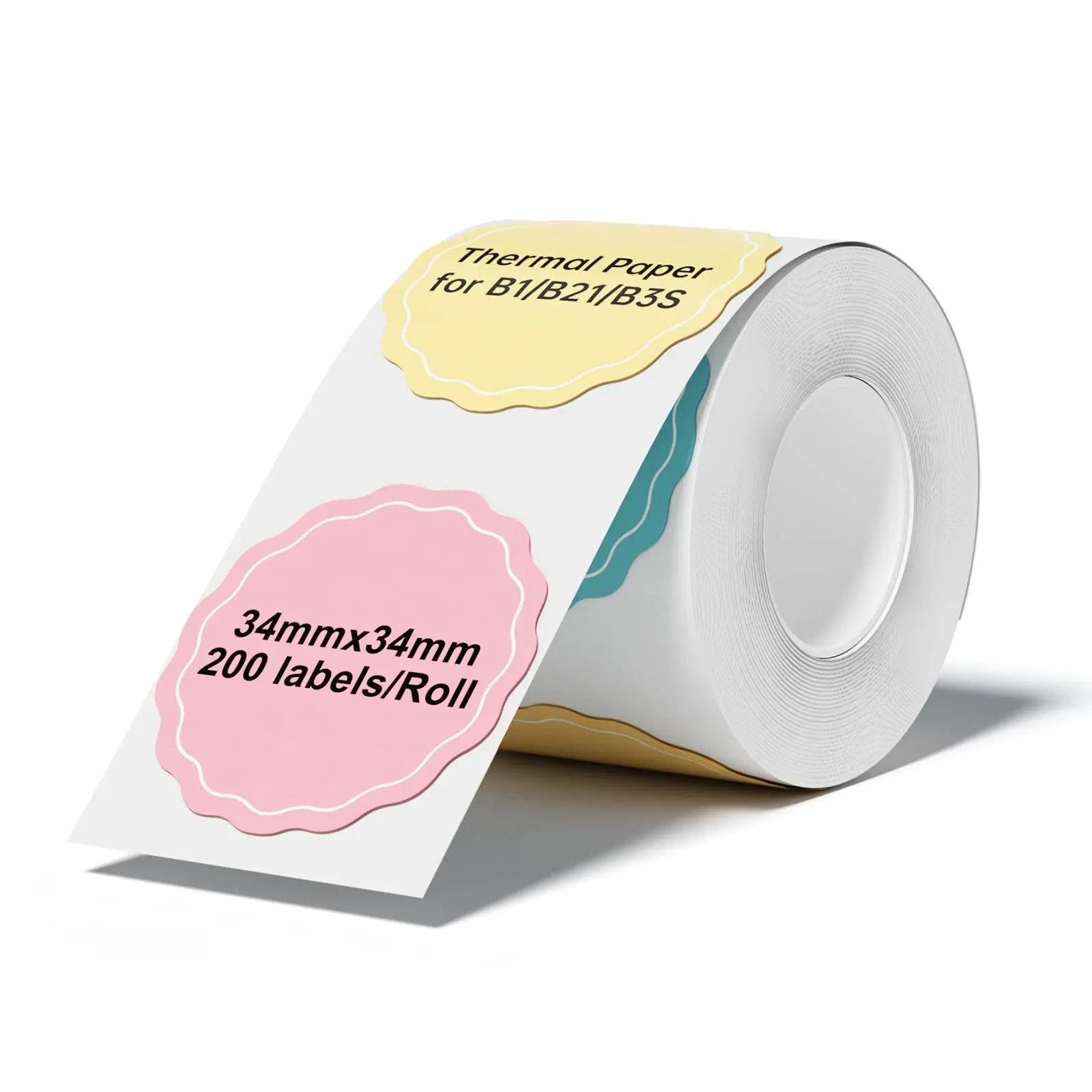 Niimbot offizielle Etiketten papierrolle runde weiße transparente Aufkleber papierrollen für b21 b1 b203 Etiketten drucker – Detail 8
