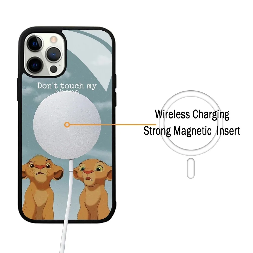 L-lion K-king Movie D-disney Phone Case For IPhone 15 14 13 Pro Max 11 12 Mini Alex Mirror For Magsafe Wireless Charging Cover