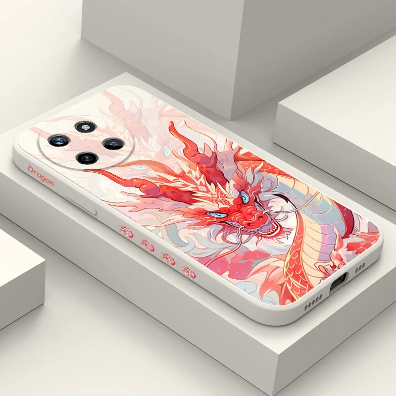 

Fiery Dragon Phone Case For OPPO Realme 11 10 9 9i 8 8i 7 Pro Plus C35 C21Y C25Y C25 4G 5G Liquid Silicone Cover