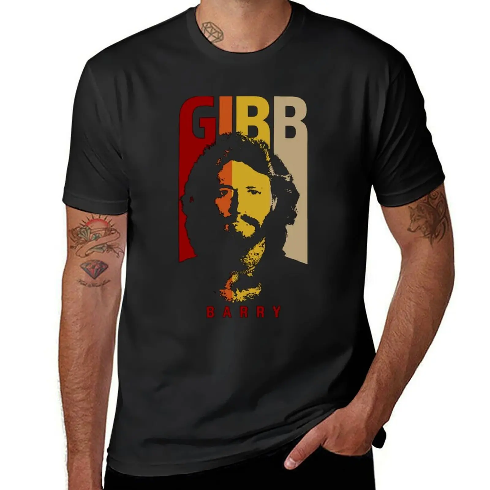 Andy gibb funny T-Shirt blanks summer top boys animal print quick drying plain black t shirts men