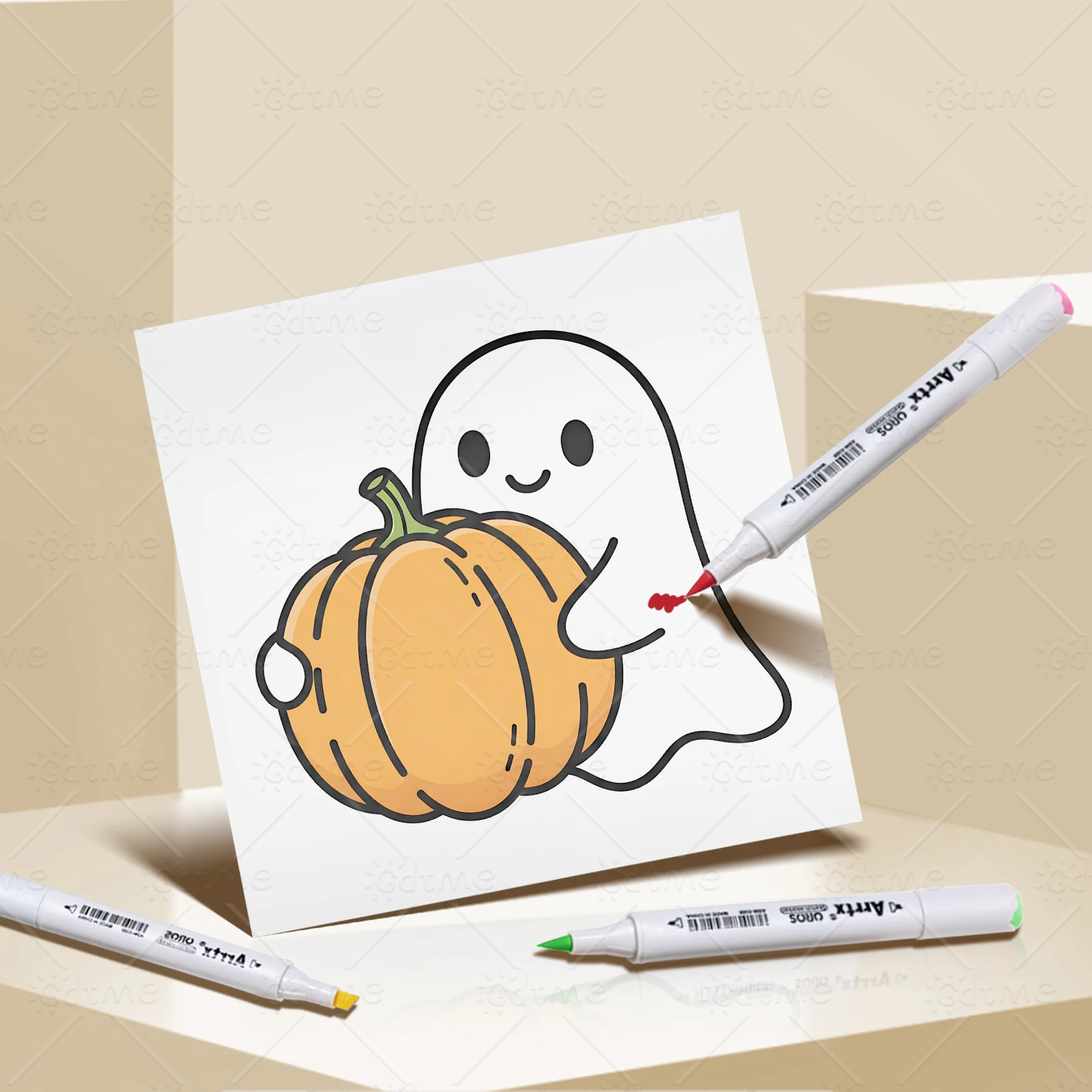SPOOKY FALL Malbuch mit kräftigen, einfachen Mustern für Erwachsene, niedliches Zeichenbuch, perfektes Geschenk für Party und Geburtstag – Detail 6