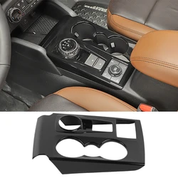 Car Gear Shift Cup Holder Panel Decoration Cover Trim Stickers for Ford Bronco Sport 2021 2022 2023 2024 Interior Accessories