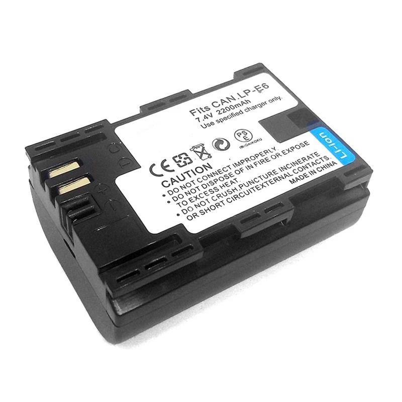 7.4V 2200mAh LP-E6 Camera Battery,for Canon R7 5D3 5D2 70D 7D2 7D 60D 6D 80D