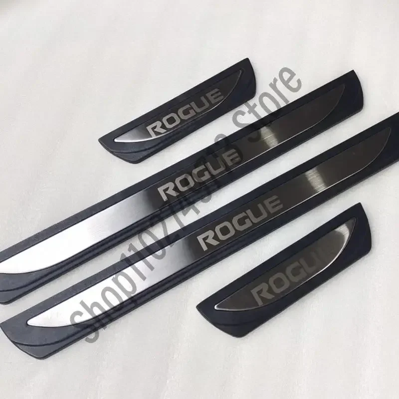 

For Nissan Rogue X-Trail T32 Plastic Stainless Steel Car Accessories Styling Auto Door Sill Pedal Welcome Scuff Plate Cover