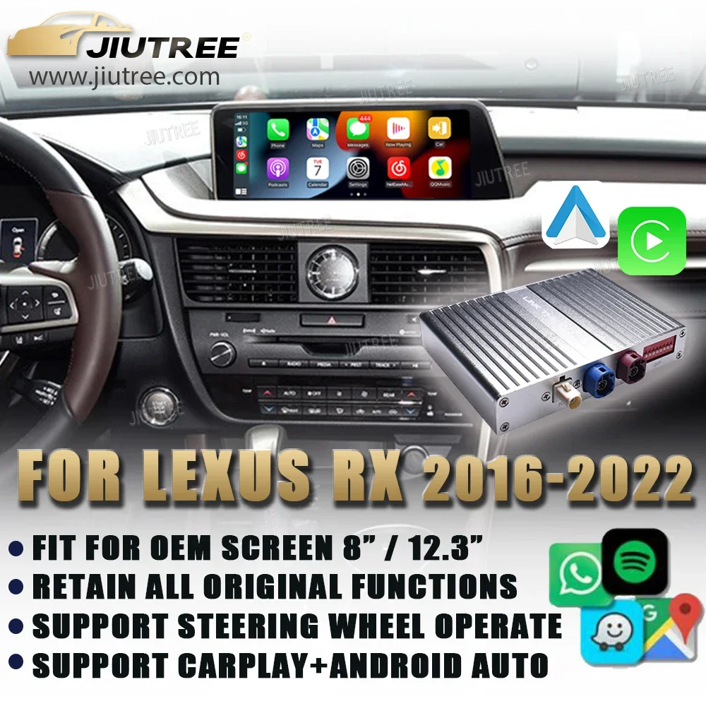 

Linux System box For Lexus RX RX450h RX200t RX270 RX350 2016-2022 Wireless Apple CarPlay Android Auto Stereo Oem screen