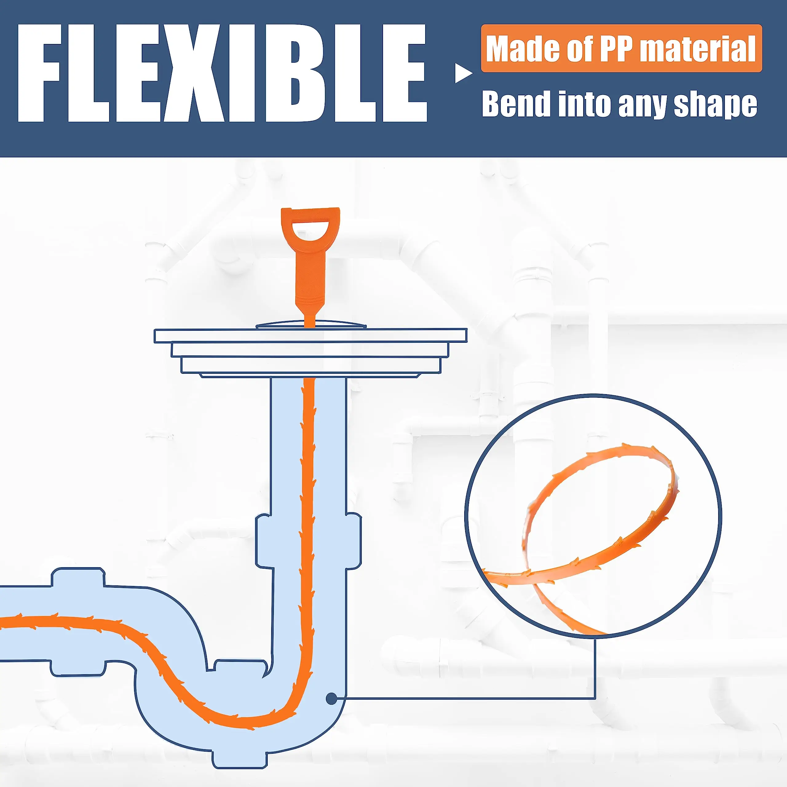 35.5in drain clog remover , 25-inch drain snake dehair remover and cleaning brush , hair catcher drain auger cleaning tool set