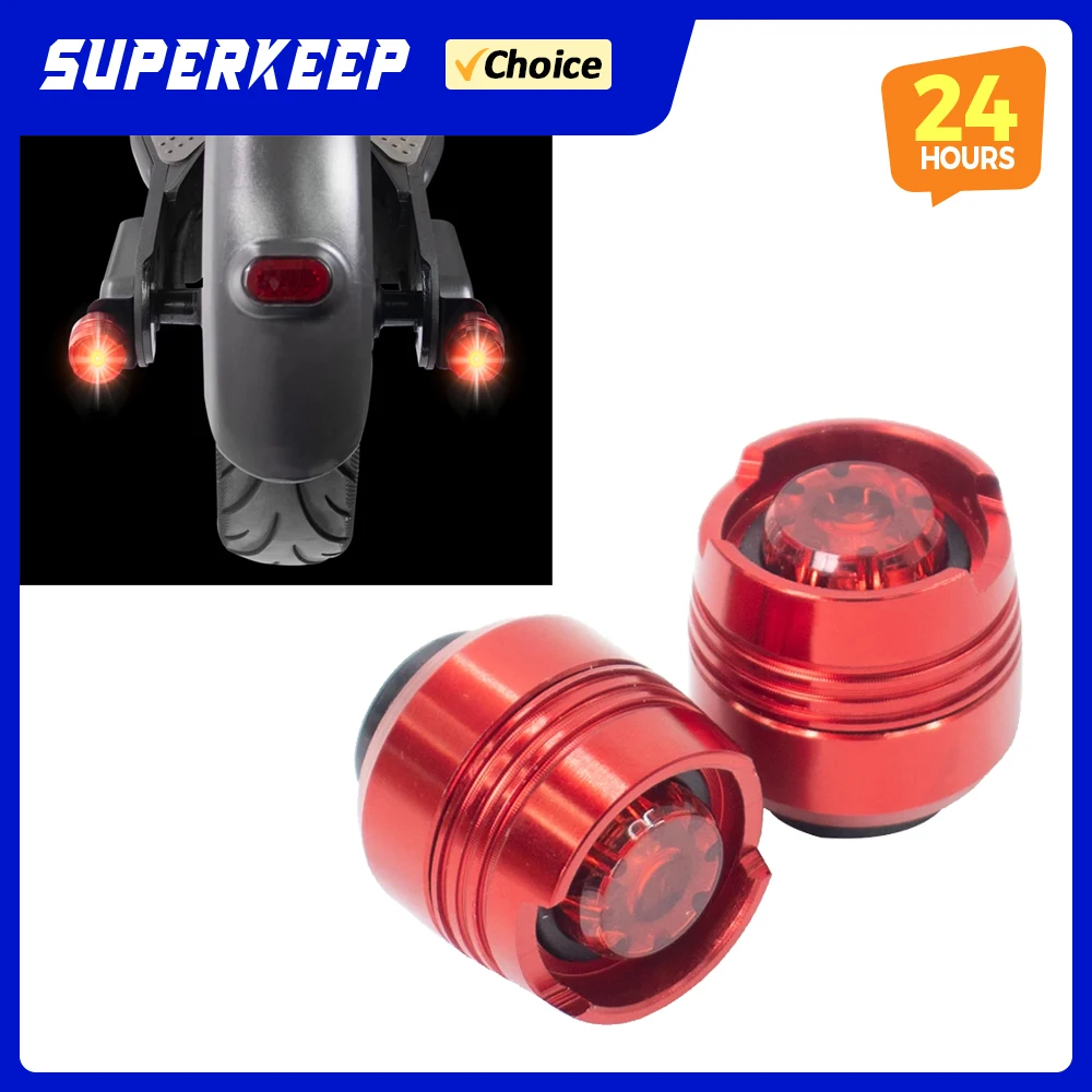 For Ninebot Max G30 G30D Electric Scooter LED Waterproof Light Safety Warning TailLight Battery Anti-collision Warning Lights
