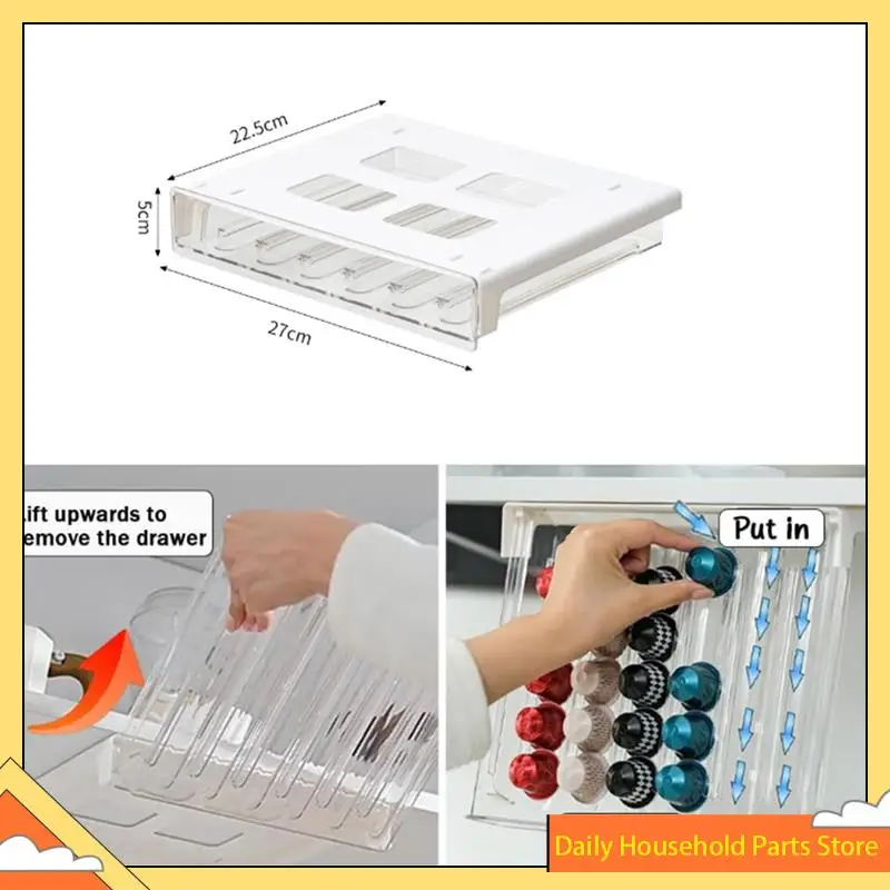 Органайзер для капсул для кофе Fornespresso Держатель для капсул 30 емкостей Прозрачный ящик-органайзер и подставка под шкафом ГОРЯЧИЙ!