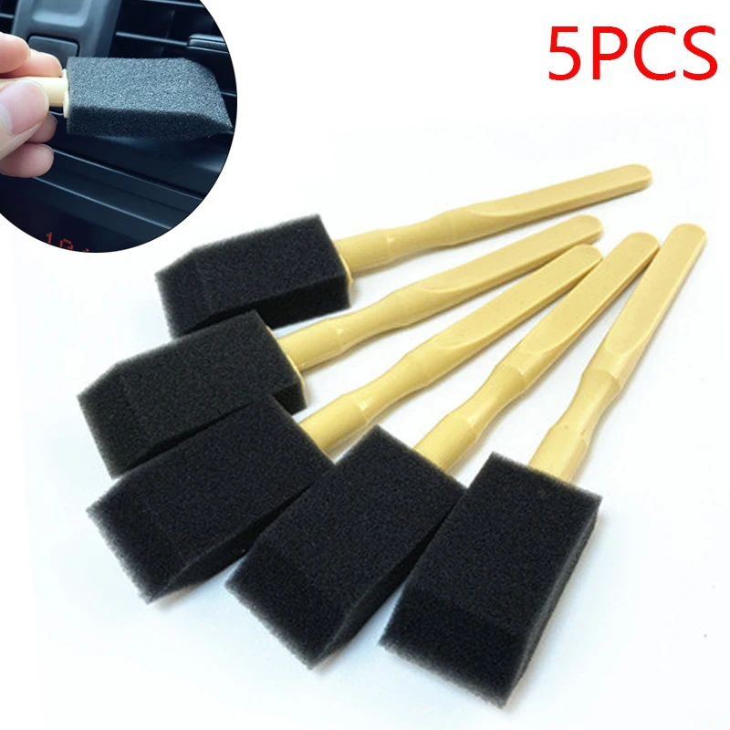 

5pcs Car Air Conditioner Vent Brush Air Outlet Sponge outlet brush of automobile conditioner Grille Cleaner Auto Detailing Brush