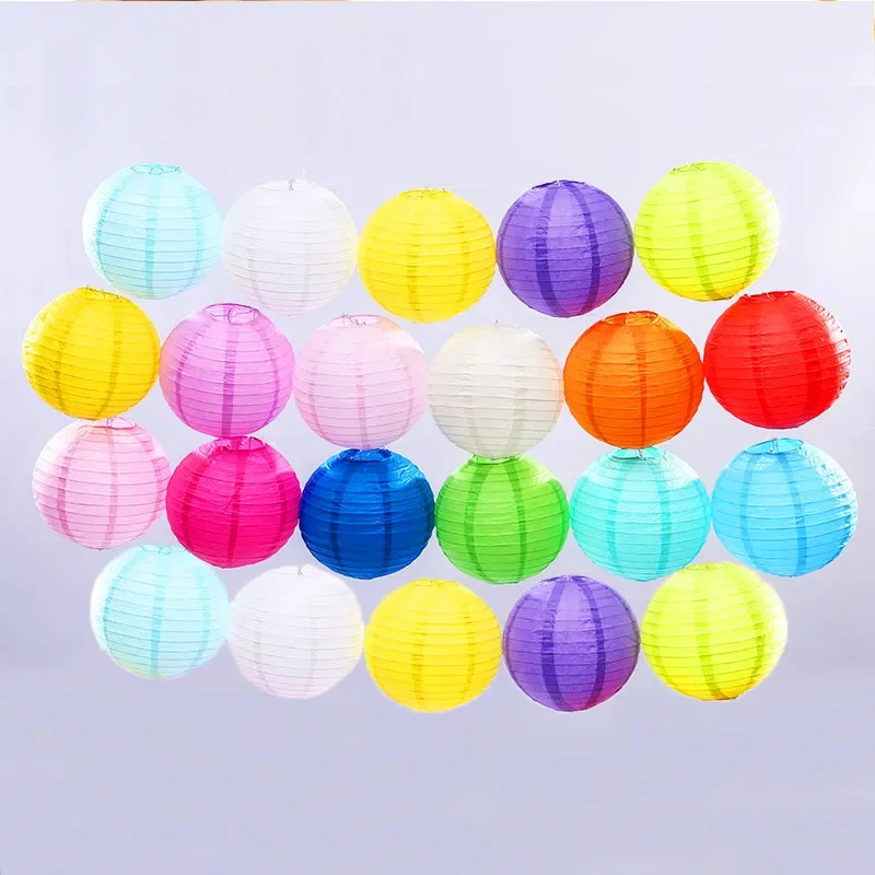 Wedding Decoration Lantern 30cm Solid Color Round Chinese Lantern Wedding Party Event Paper Lamp Lanterns Party Decoration Ball