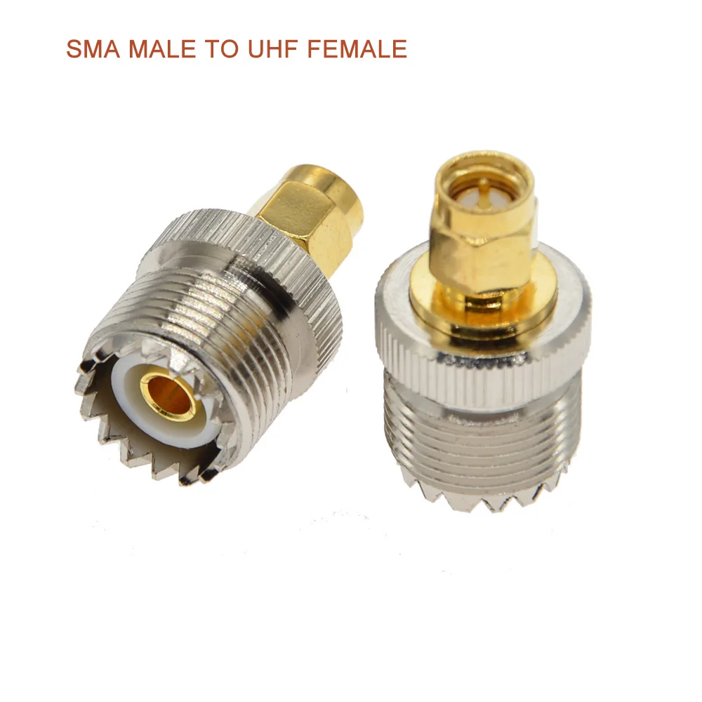 10 PCS/lot SMA Male to UHF L259 SO239 Female Jack RF Coaxial Connector Adapter