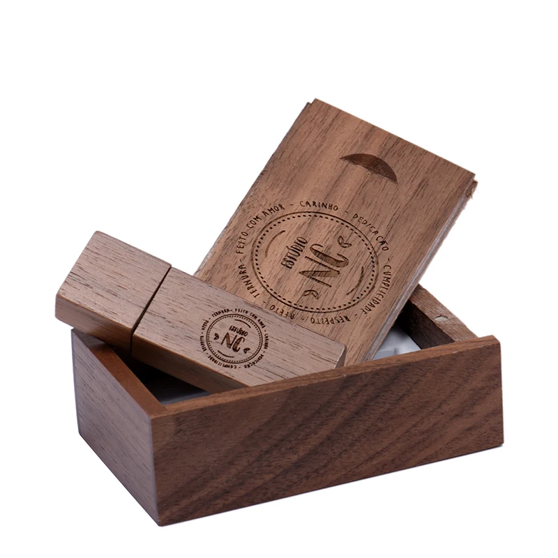 JASTER 5Pcs/Lot Wooden USB 3.0 Flash Drive Customer Free Logo Pendrive 8GB 16GB 32GB 64GB 128GB U Disk Memory Stick Wedding Gift