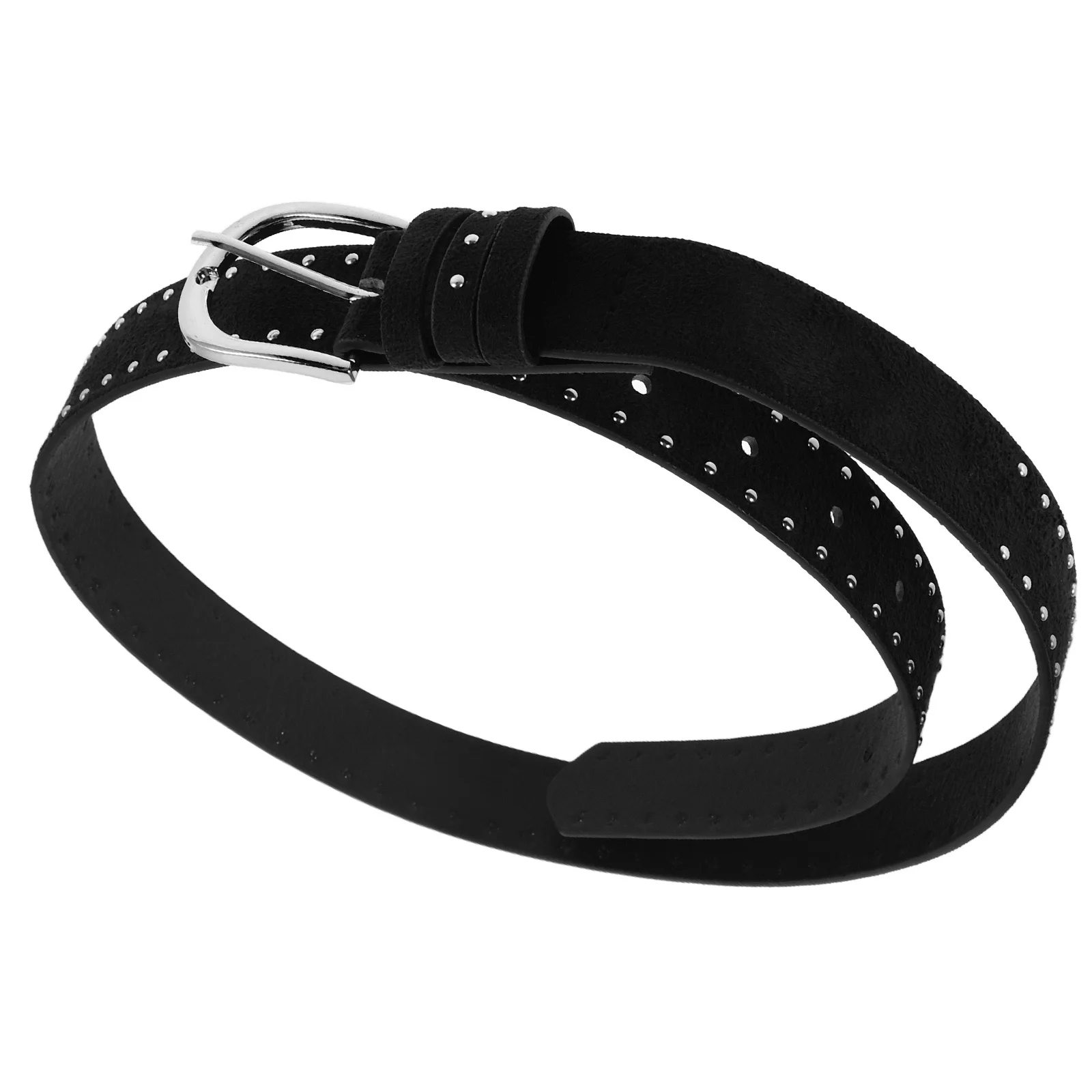 الجلد المدبوغ رصع حزام للنساء النمط الغربي فاسق حزام قابل للتعديل خمر مشبك حزام العصرية السيدات الخصر سلسلة ل #5