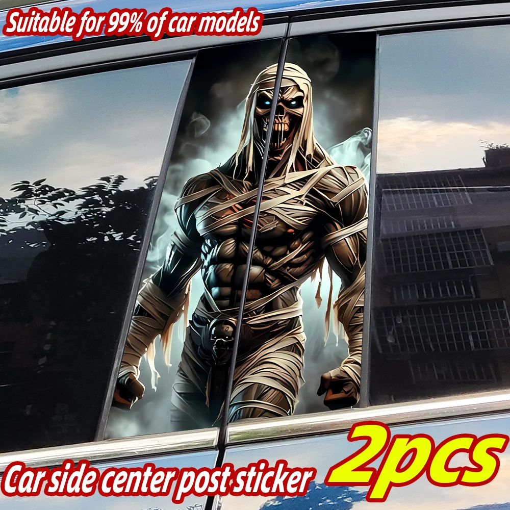 

Horror Ghost Skull Car Stickers Auto B Pillar Waterproof Decor Cover Scratches Sunscreen Car Door Pillar Vinyl Decal Accessorie