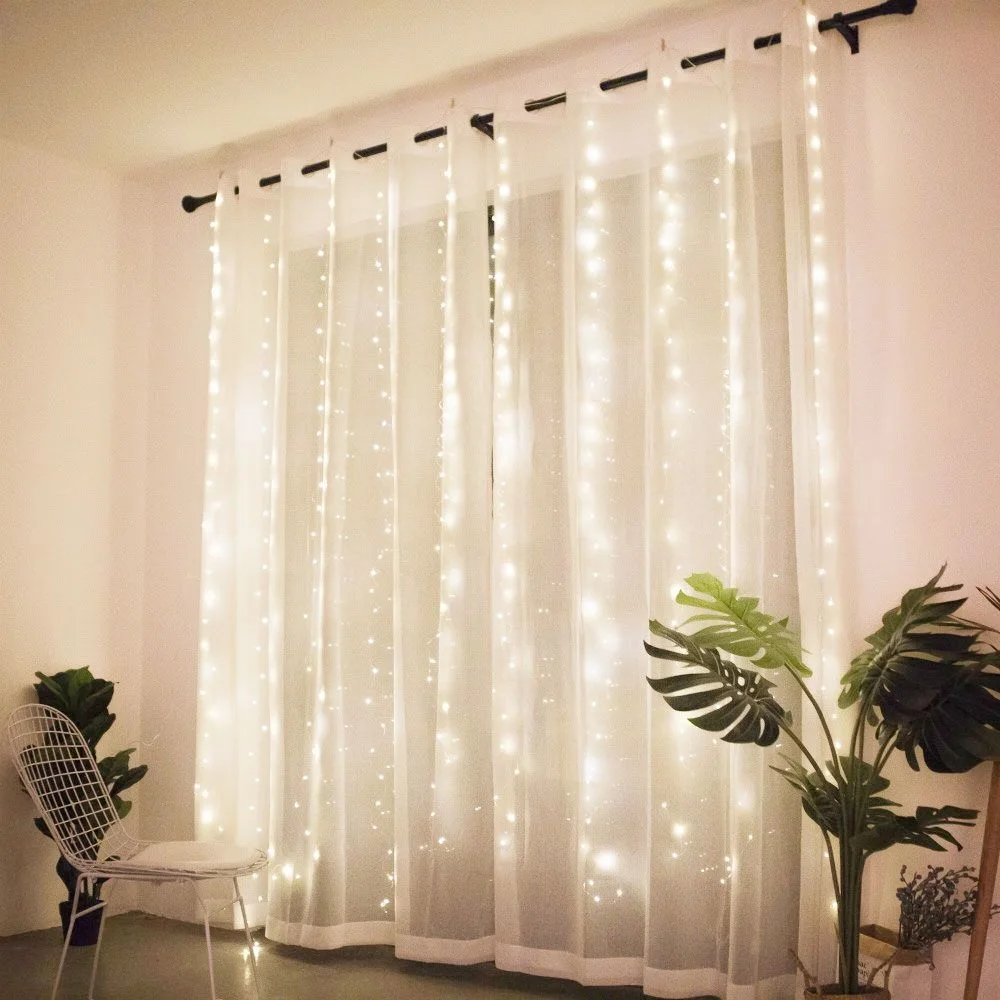 3/4/6M Led Curtain String Lights Fairy Christmas Lights Garland For Christmas New Year Wedding Home Room Patio Party Decoration