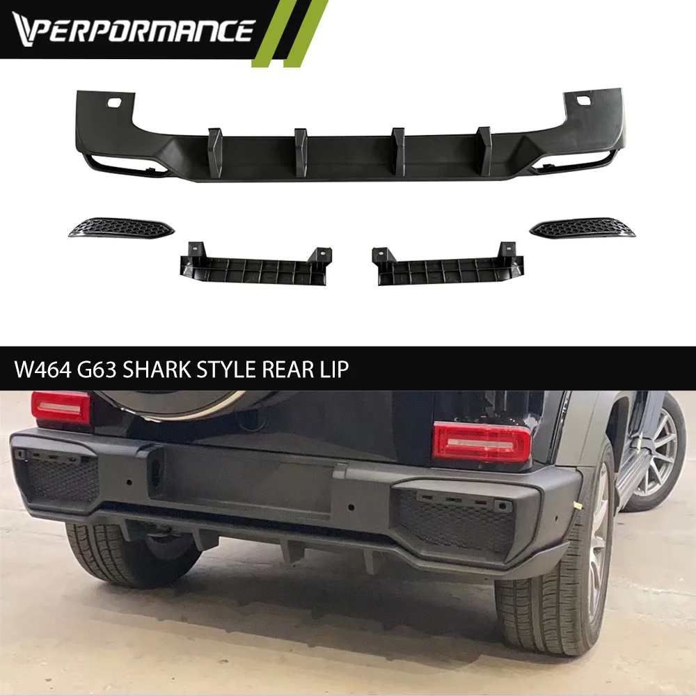 

G CLASS 2019y+ W463A W464 G63 Shark Style Rear Lip PP High Quality Back Spoiler Tail Diffuser Lower Bumper Lip Car Accessory