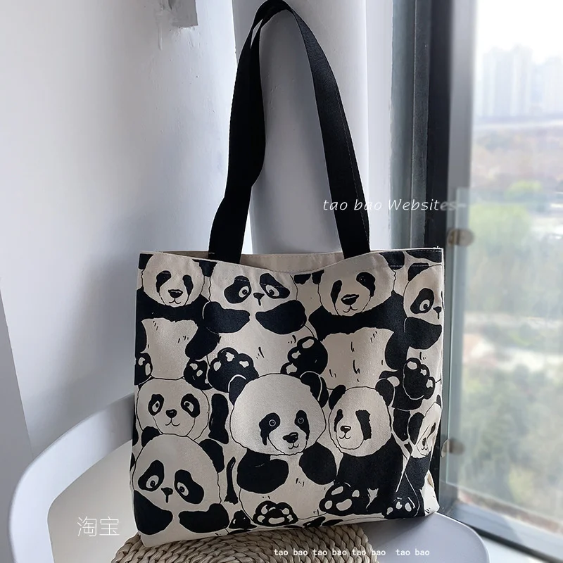 Sac en toile de grande capacité pour femme, imprimé animal, patchwork géométrique, style coréen, simple initié, preppy Lady, décontracté, nouveau, 2024