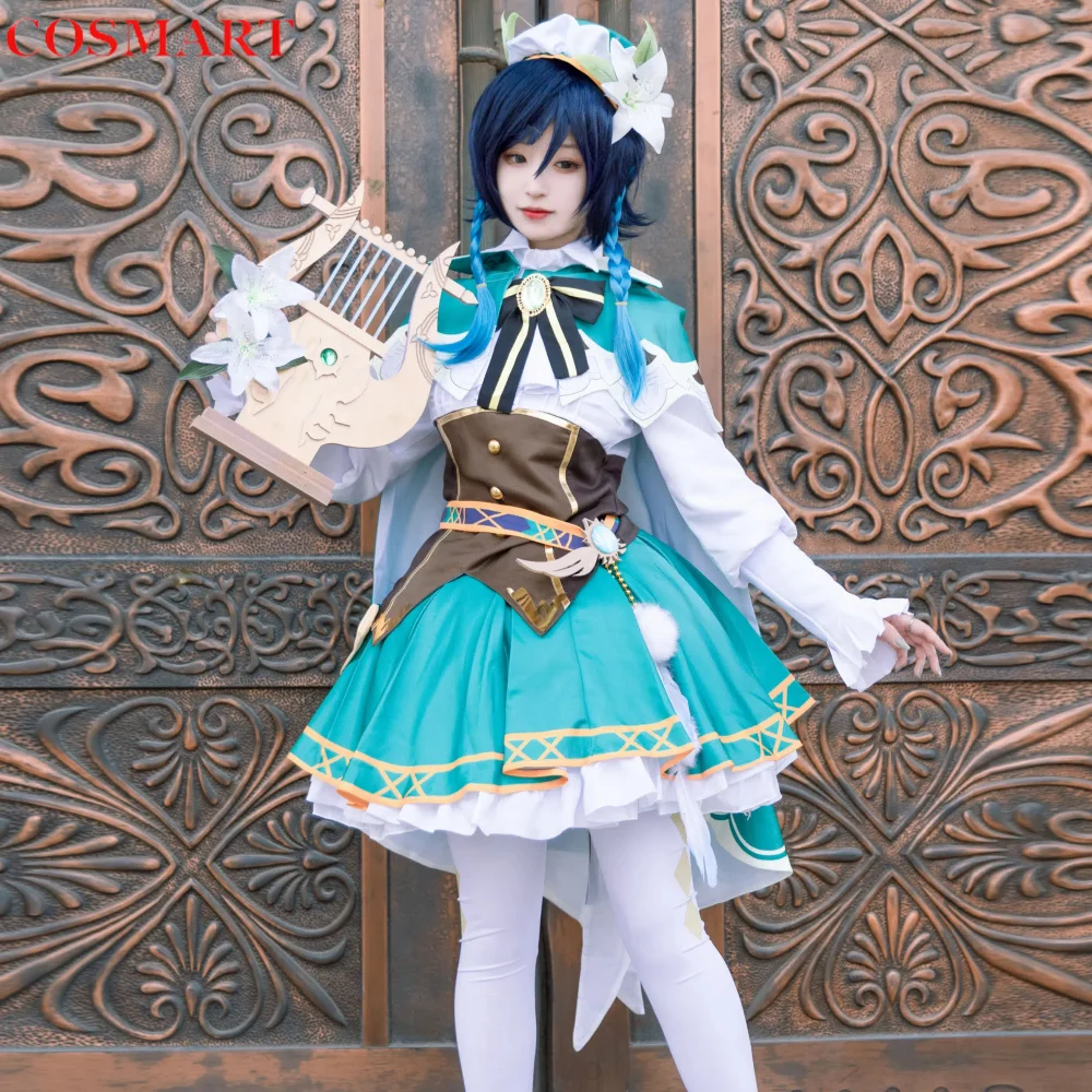 

COSMART Genshin Impact Venti Dress Women Cosplay Costume Cos Game Anime Party Uniform Hallowen Play Role Clothes Clothing