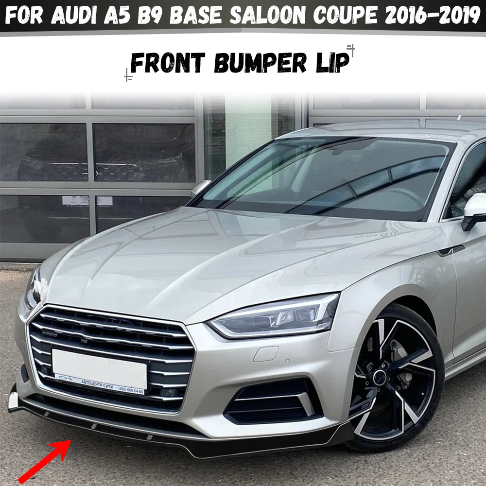 Car Front Bumper Splitter Lip Spoiler Diffuser Guard Cover For Audi A5 Base Saloon & Coupe B9 2016 2017 2018 2019