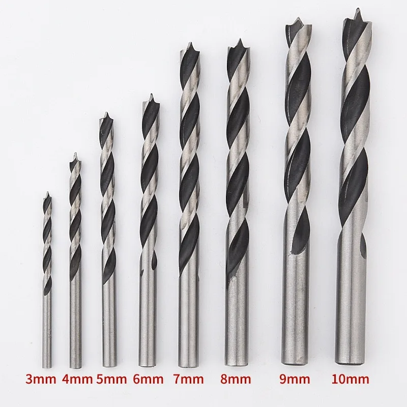 

Woodworking drill, three-point drill, hole drilling, Fried Dough Twists drill, electric drill, rotary head, hole opener set