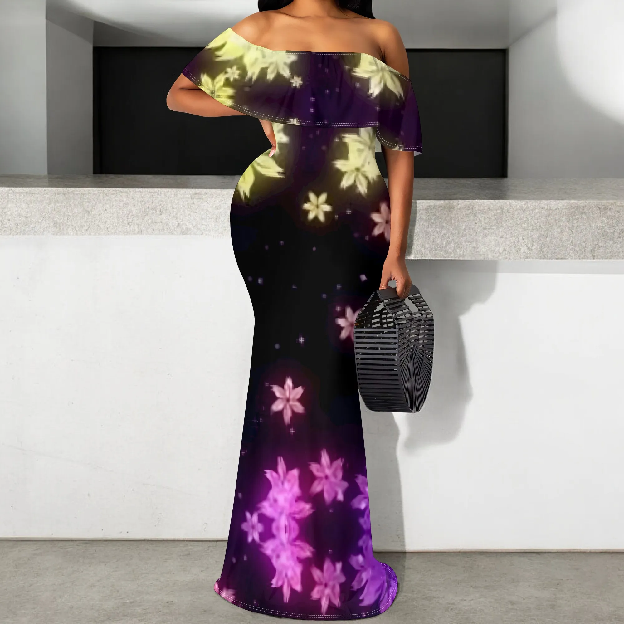 

Off-Shoulder Floral Maxi Dress - S-3XL | Perfect for Spring Nights, Garden Parties & Romantic Evenings