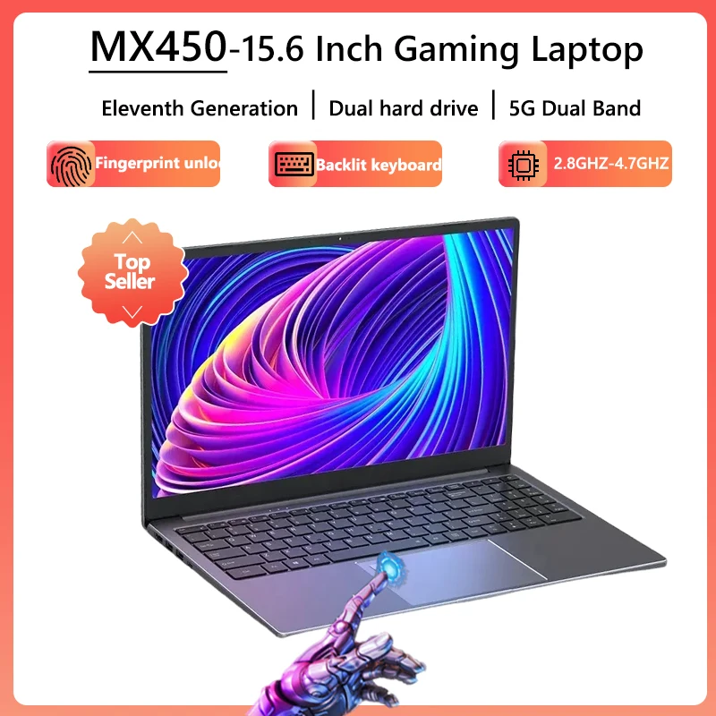 15.6 Gaming Laptop Intel CoreI7-1165G7 Business-Laptop 8G/16G/32G DDR4 1TB/2TB SSD Fingerprint Unlock Backlit Keyboard Ultrabook