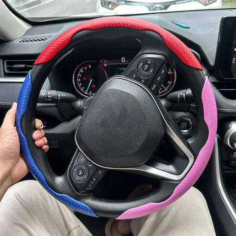 10 best sales steering wheel cover carbon fiber - №7