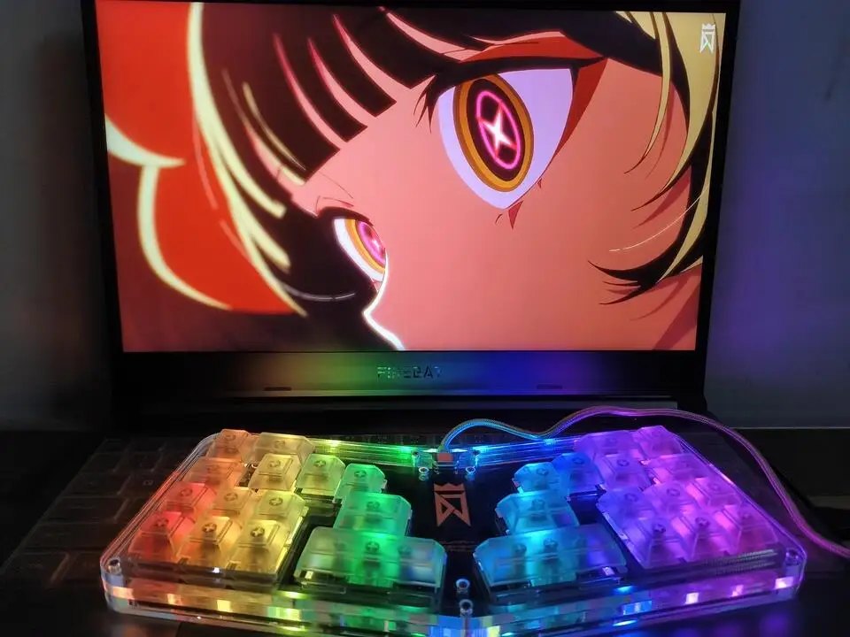 

Original WinryGD1 Mechanical Keyboard 2.75U 28 key Rgb Customized Keys Acrylic Gaming hot swapping Office Mini keyboard PC