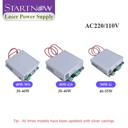 Startnow 50W-G Laser Power Supply For Laser Tube Cutting Engraving Machine 30-55W Watt PSU 115V/230V MYJG 40W-WS/GS Power Model