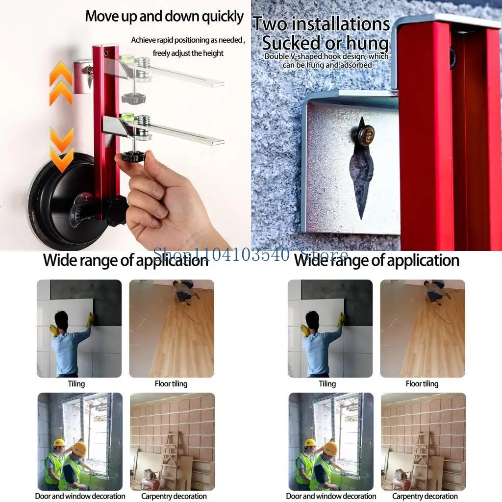 

02DC Flexible Lasers Level Mounting System Single Suction Cup Design for Enables Wall Ceiling Installation In Any Orientation
