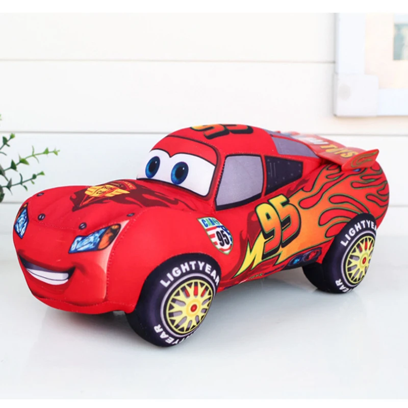 Poupées en peluche Cars Disney pour enfants, jouets en peluche souples, Macqueen 95, cadeaux de Surprise, 17-35cm