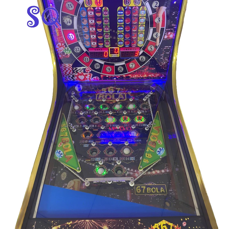 7-Balls Lottery Pinball Gift Arcade Shooter Ball Game Machine Kit - Motherboard Coin Operated Ticket DIY Set for Adult