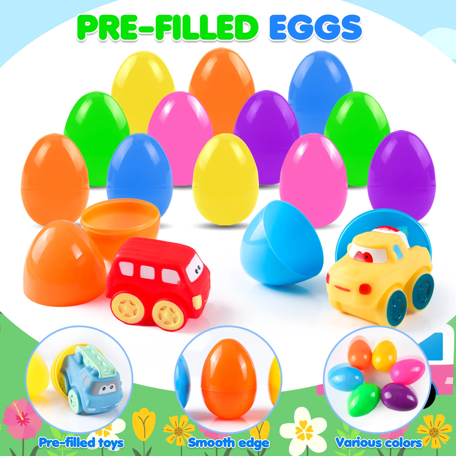 12Pcs Soft Rubber Car Toys, Bath Toys Vehicles for Baby Toddlers Boys and Girls Kids Baby Shower Stuffers Party Favors Gifts