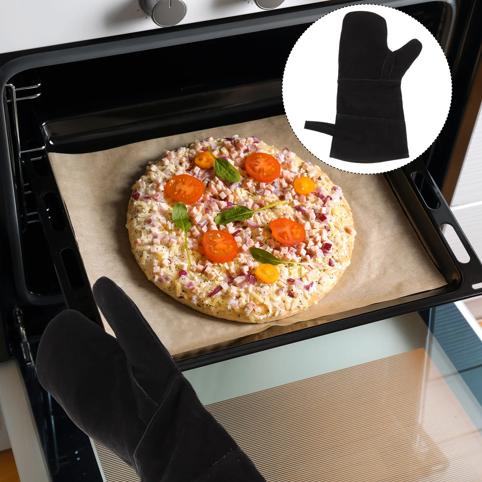 قفازات شواء مقاومة للحريق قفازات شواء الخبز فرن مكافحة السمط مقبض عموم حماية موقد الطبخ السلامة يمكن ارتداؤها