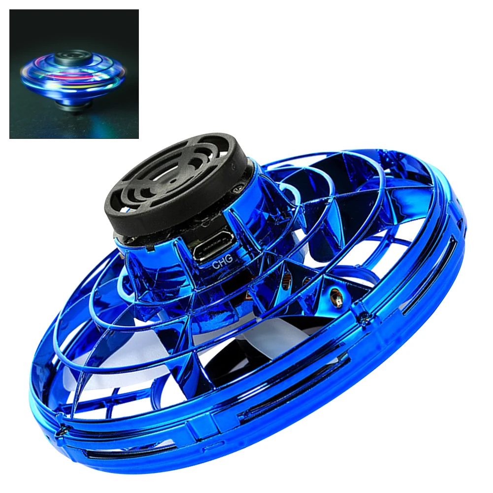 Helicopter Spinner Toy 360° Rotating Flying Fingertip Spinners 100mAh with LED Lights for Adult Kids Decompression Toy