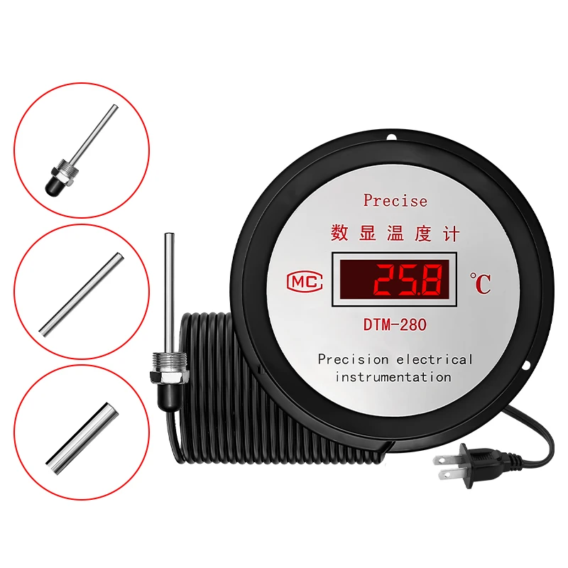 

LCD Digital Display Waterproof Probe Temperature Humidity Meter Thermometer Refrigerator Aquarium Hygrometer Sensor Gauge