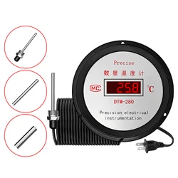 LCD Digital Display Waterproof Probe Temperature Humidity Meter Thermometer Refrigerator Aquarium Hygrometer Sensor Gauge