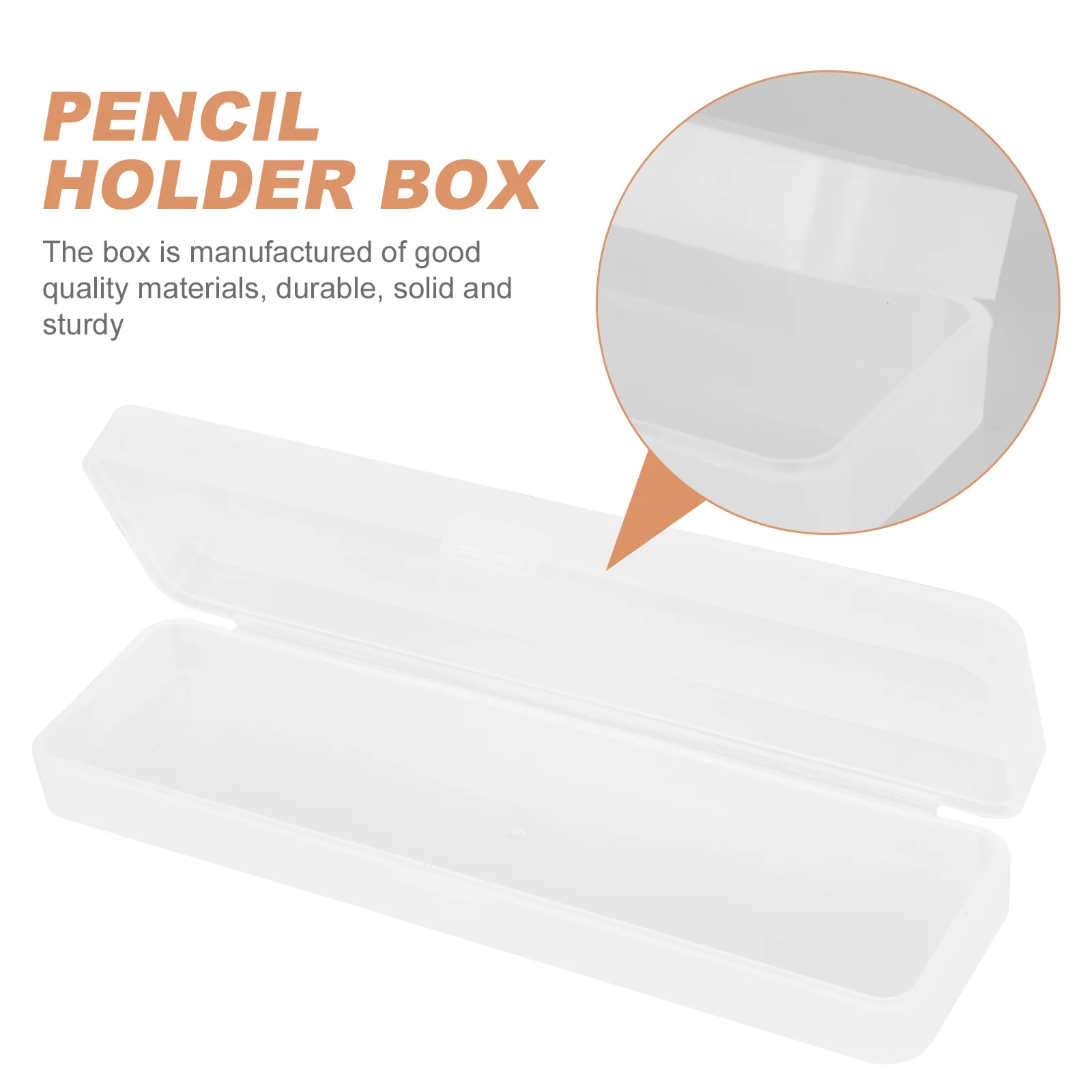 

5Pcs Pencil Storage Boxes Plastic Sturdy Stationery Holder Compact Portable Pen Storage Cases Organizer Stationery Box