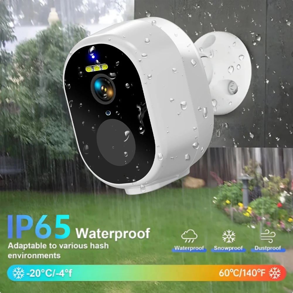 Imagem -05 - Tuya Vida Inteligente Wifi Ble Bateria Recarregável Vigilância ao ar Livre Sirene de Segurança Holofotes Proteção Cctv Pir Câmera ip 2k 4mp