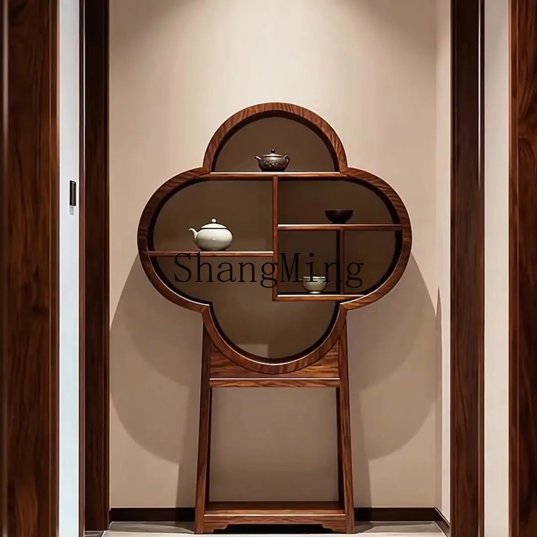 

Новый китайский чайный шкаф-тумба из черного ореха в стиле Сун, эстетичный, для офиса и гостиной, элитная мебель из массива дерева