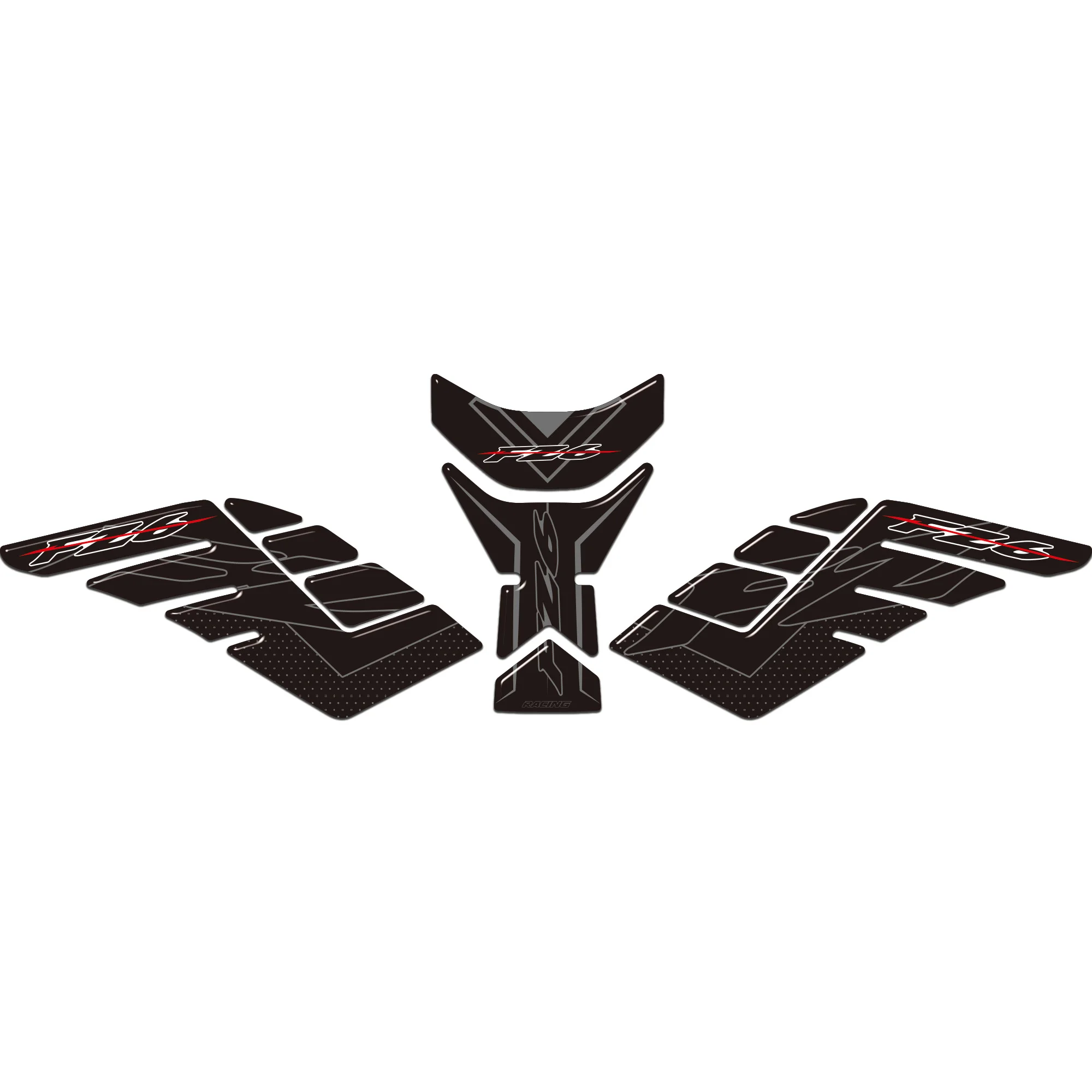 3D Resin Tank Stickers for Motorbikes Compatible with FZ6