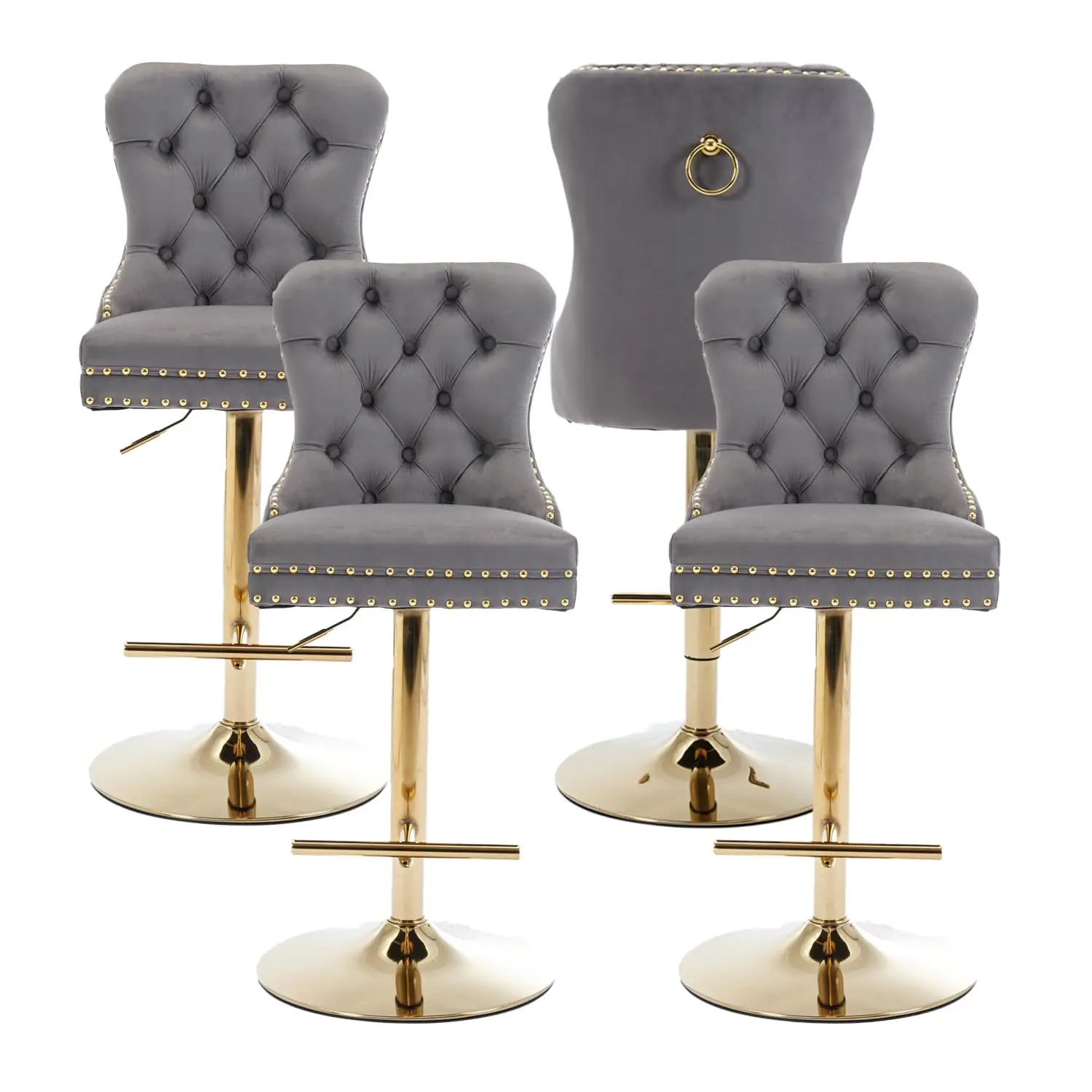 

Бархатный поворотный барный стул с мягкой спинкой, барные стулья с регулируемой высотой, барные стулья для домашней барной кухни, по индивидуальному заказу