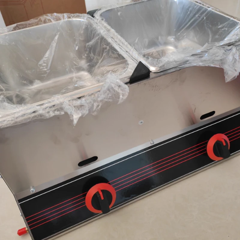 LXT Stainless Steel Fryer Deep Frying Pan French Fries Machine Fried Chicken Stove Fried Machine