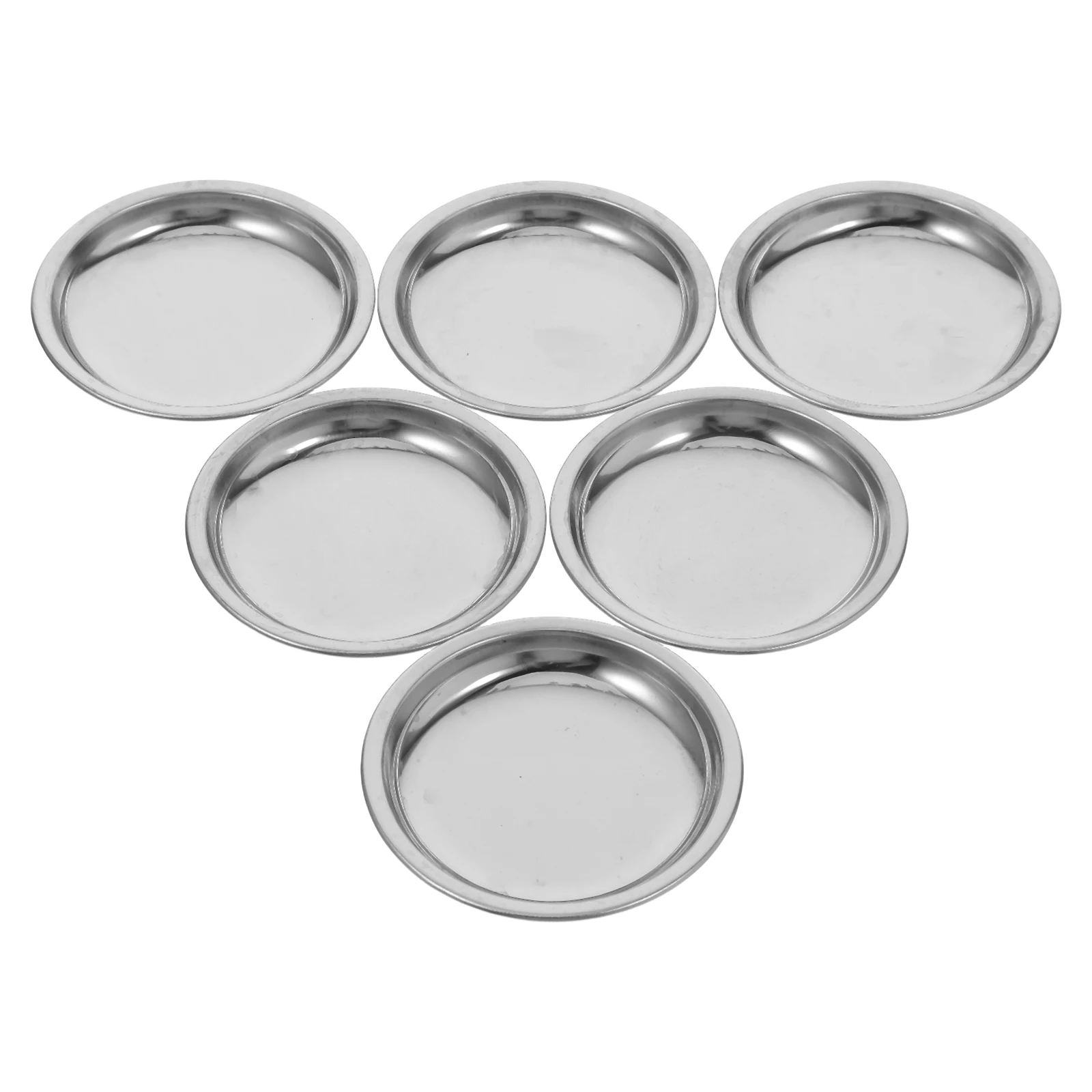 6Pcs Stainless Steel Tea Bag Saucer Drip Tray Reusable Coffee Strainer Bowl Metal Infuser Plate Diffuser Dish Holder Loose Leaf