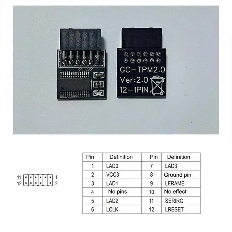 TPM 2.0 Modul Verschlüsselung Sicherheitsmodul Remote-Karte unterstützt 12 14 18 20 Pin für ASUS/MSI/GIGABYTE Multi-Marken-Motherboard – Detail 39