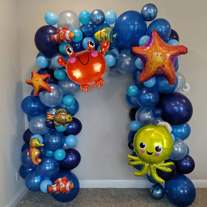 

101pcs Under Sea Party Balloons Arch Set Baby Shower Decorations Ocean World Theme Party Balloons Garland kids Birthday Supplies