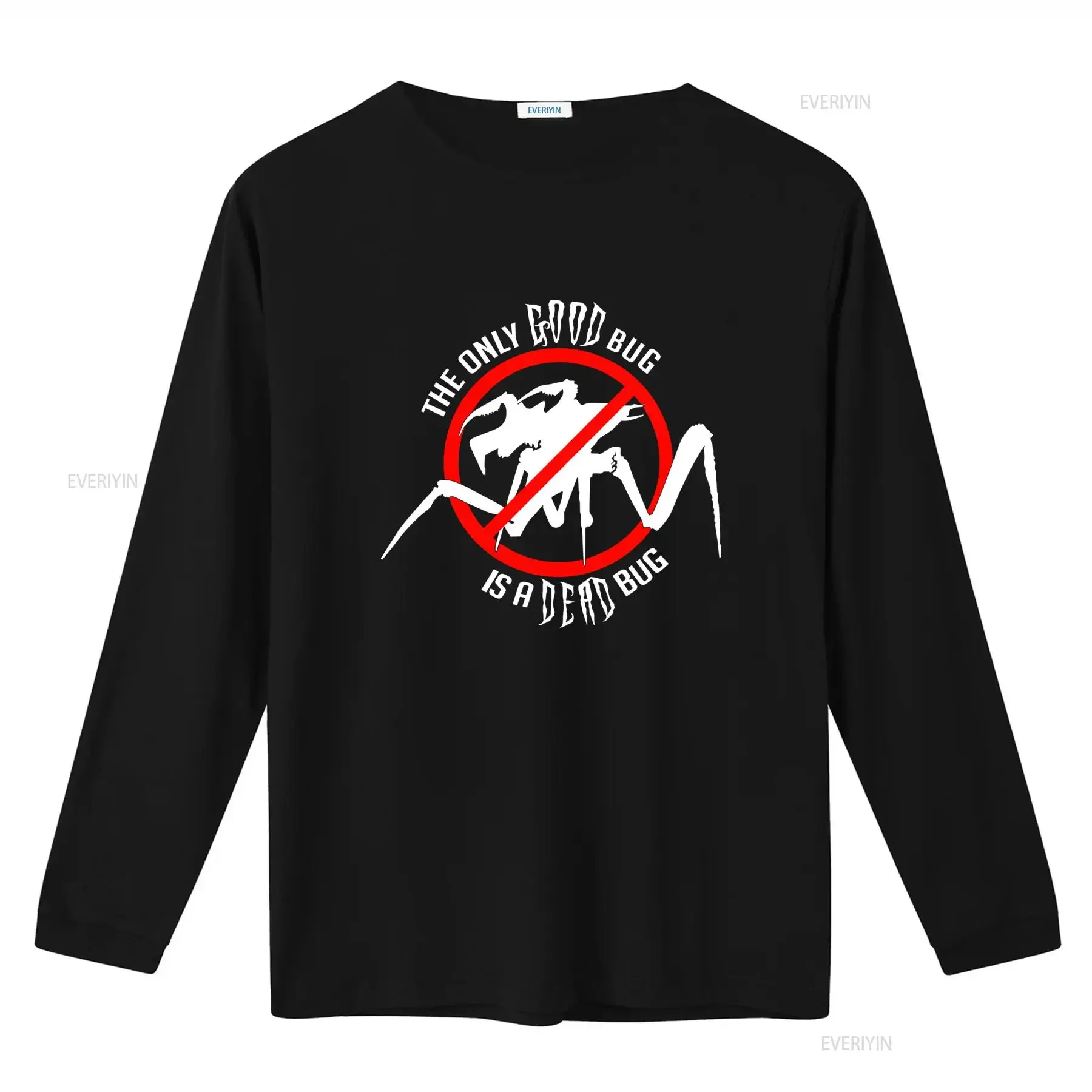 Starship Troopers T Shirt 'Only Good Bug' Black Ladies Fitted with Cool Insect Design vintage Washed Unisex homme Casual Soft