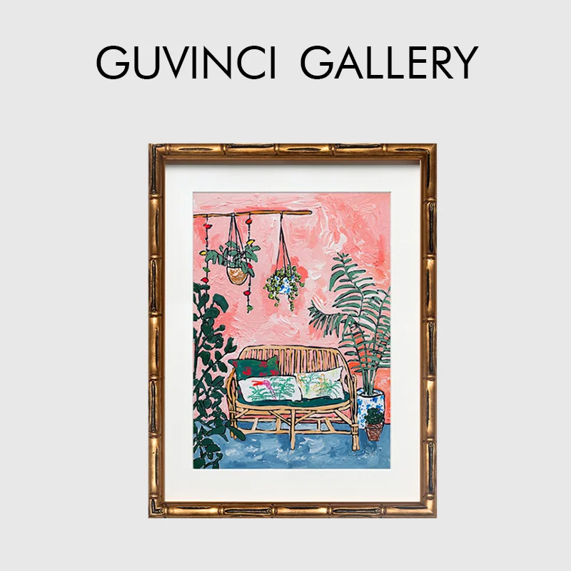 

Guvinci South African Artist Lara Meintjes Collection Oil Paintings With Bamboo Frame Art Canvas Prints Eclecticism Home Decor