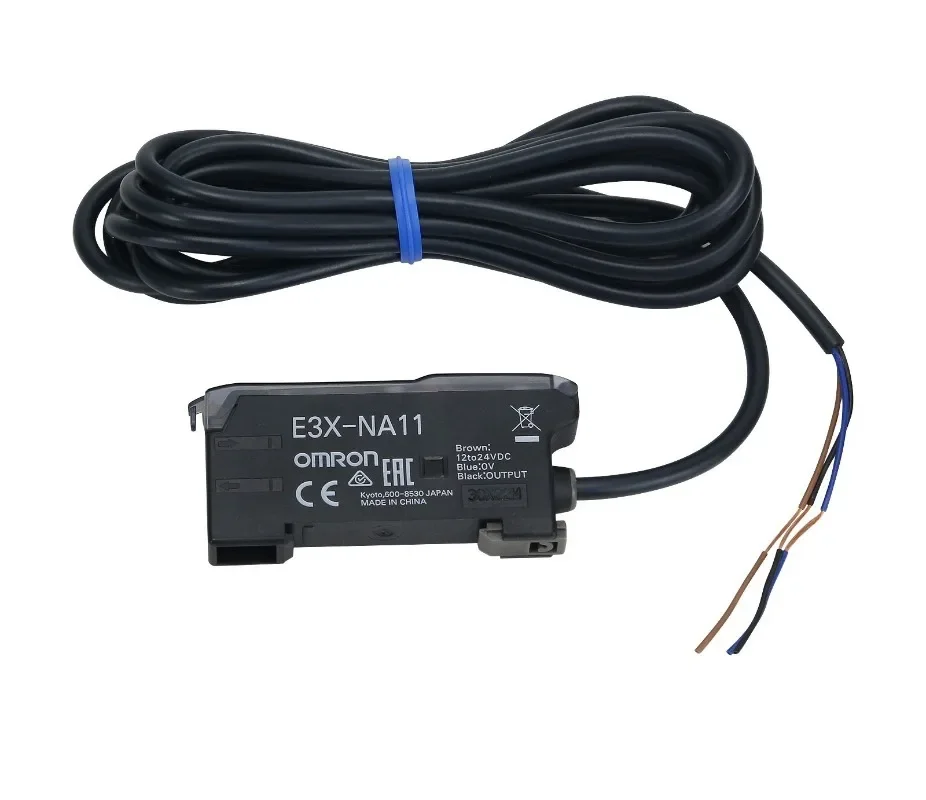Maxgeek E3X-NA11 Optical Fiber Amplifier Original 12 to 24VDC Fiber Optic Amplifier NPN Output for OMRON