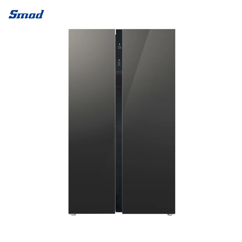 Best Selling 436L 220V/50Hz Black Stainless Steel Finishing Side by Side Freezer Refrigerator for Home Use DW-567WA3E